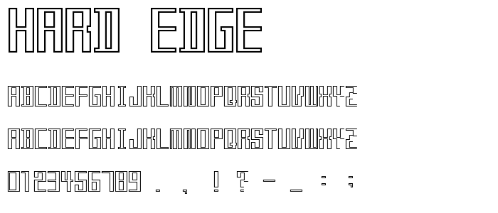HARD EDGE font